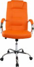 Директорски стол Slash, екокожа, Tilt механизъм, до 160 kg, оранжев снимка 2