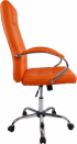 Директорски стол Slash, екокожа, Tilt механизъм, до 160 kg, оранжев снимка 3