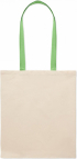 Продукт More Than Gifts Торба Zevra, памучна, 140 g-m2, натурална, със зелени дръжки снимка 2