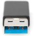 Кабел/адаптер ASSMANN AK-300524-000-S :: Aдаптер, USB A към Type C, M-F, 3A, 5GB снимка 4