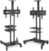 Стойка за телевизор ONKRON Mobile TV Stand for 40-70” TVs Wheels Shelves Height Adjustable Rolling снимка 3