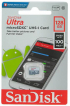 Карта памет SANDISK Ultra microSDXC UHS-I, 128GB, Class 10, 100Mb-s снимка 3