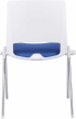 Посетителски стол RFG Sweet Chrome White, дамаска и полипропилен, до 120 kg, син, 4 броя в комплект снимка 5