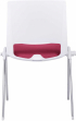 Посетителски стол RFG Sweet Chrome White, дамаска и полипропилен, до 120 kg, червен, 4 броя в комплект снимка 4