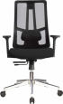 Ергономичен стол RFG Artur W, дамаска и меш, до 150 kg, черна седалка, черна облегалка снимка 1