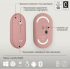 Мишка Logitech Pebble 2 M350S, Bluetooth, 1000 dpi, 3 бутона, обхват до 10 метра, розов цвят снимка 8