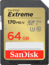 SanDisk Extreme 64GB SDXC Memory Card + 1 year RescuePRO Deluxe up to 170MB-s & 80MB-s Read-Write speeds, UHS-I, Class 10 снимка 1
