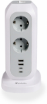 Контакт Verbatim EUPT-01 EU Power Tower 11 AC with 2 x USB-C - 2 x USB-A снимка 3