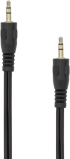 SBOX 3.5-3.5-M-M-0.5 :: Аудио кабел, 3.5 мм стерео жак M-M, 0.5 м, черен снимка 1