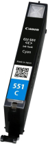 Касета с мастило CANON 1LB CLI-551C ink cartridge cyan standard capacity 330 pages 1-pack снимка 4
