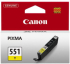 Касета с мастило CANON 1LB CLI-551Y ink cartridge yellow standard capacity 330 pages 1-pack снимка 1