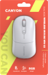 Мишка Геймърска Canyon MW-22, безжична Bluetooth, RGB подсветка, 1600 dpi, бял цвят снимка 6