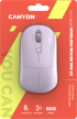 Мишка Геймърска Canyon MW-22, безжична Bluetooth, RGB подсветка, 1600 dpi, розов цвят снимка 6
