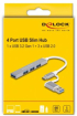 USB хъб Delock, USB-C - USB-A - 3 x USB-A 2.0 + 1 x USB-A 5 Gbps снимка 3