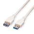 VALUE S3011-50 :: Кабел удължителен USB 3.2 Gen 1, Type A, M-F, бежов, 0.8 м снимка 1