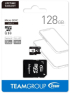Team Group 128GB microSDXC + SD адаптер в комплекта, клас 10, черерн цвят снимка 2