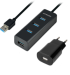 USB Хъб AXAGON HUE-S2BP, 1x USB 3.0, 4x USB 3.0, Fast charging, USB Type-A, Plug and Play, Hot Plug снимка 1
