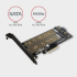Мрежова LAN карта/адаптер PCI-E Card, M.2 NVMe and M.2 SATA, AXAGON PCEM2-D снимка 2