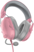 Слушалки Razer BlackShark V2 X, геймърски, с кабел, вграден микрофон, розов цвят снимка 3