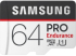 MicroSD card Samsung PRO Endurance 64 GB снимка 1