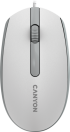 Мишка Canyon M-10, с кабел, 1000 dpi, брой бутони 3, бял/сив цвят снимка 1