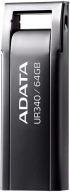 ADATA UR340, 64 GB, 100 MB/s, USB 3.2, Метален корпус, Черен снимка 3