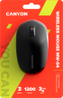 Мишка CANYON MW-04, Bluetooth Wireless optical mouse with 3 buttons, DPI 1200 Черна снимка 6