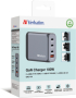 Принадлежност за смартфон Verbatim GNC-100 GaN Charger 4 Port 100W USB A-C (EU-UK-US) снимка 4