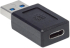 USB 3.1 конвертор-адаптер, USB-A мъжки към USB-C женски, черен снимка 5
