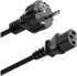 Захранващ кабел Schuko 180°- C13 F, 1.8 м, 0.75 мм2, черен снимка 2