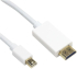 Свързващ кабел Mini DisplayPort към HDMI, мъжки-мъжки, бял, 2 метра снимка 2