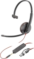 Слушалки HP Poly Blackwire 3215 Monaural USB-C Headset +3.5mm Plug +USB-C-A Adapter, Черни снимка 2