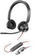 Слушалки HP Poly Blackwire 3320 Stereo USB-C Headset +USB-C-A Adapter, Черни снимка 1