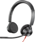 Слушалки HP Poly Blackwire 3325 Stereo Microsoft Teams Certified USB-C Headset +3.5mm Plug +USB-C-A Adapter, Черни снимка 2