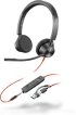 Слушалки HP Poly Blackwire 3325 Stereo Microsoft Teams Certified USB-C Headset +3.5mm Plug +USB-C-A Adapter, Черни снимка 1