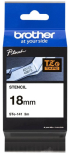 Касета за етикетен принтер BROTHER ETS Stencil Tape black 18mm снимка 2