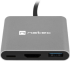 Докинг станция Natec USB-C Multiport Adapter 3 in 1 Fowler MINI USB 3.0, HDMI 4K, USB-C PD снимка 2