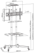 Стойка за телевизор VALUE 17.99.1167 :: Мобилна поставка за LCD-TV, 50 кг, 37"-70" снимка 3