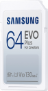 Карта памет Samsung EVO Plus, SD Card, 64GB, Бяла снимка 3