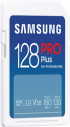Карта памет Samsung PRO Plus, SD Card, 128GB, Бяла снимка 2