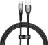 Кабел Baseus Glimmer Series USB-A - USB-C 100W 480Mbps 2м CADH000501 - черен снимка 1