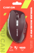 Мишка Геймърска CANYON MW-21, 2.4 GHz Wireless, DPI 800-1200-1600 червена снимка 6
