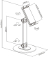 Аксесоар за таблет VALUE 17.99.1193 :: Стойка за таблет 4.7"-12.9" за бюро, черна снимка 2