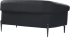 Диван RFG Megan, двуместен, екокожа, метална основа, черен снимка 3