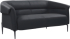 Диван RFG Megan, двуместен, екокожа, метална основа, черен снимка 1