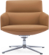 Офис стол Кресло RFG Ray, екокожа, основа хром, кафяво снимка 3