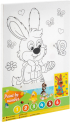 Moxy Платно за оцветяване Заек с кошница, по номера снимка 1