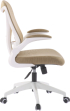 Офис стол RFG Jolly White W, дамаска и меш, Tilt механизъм, до 120 kg, бежов снимка 3
