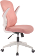 Офис стол RFG Jolly White W, дамаска и меш, Tilt механизъм, до 120 kg, розов снимка 5