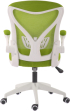 Офис стол RFG Jolly White W, дамаска и меш, Tilt механизъм, до 120 kg, зелен снимка 5